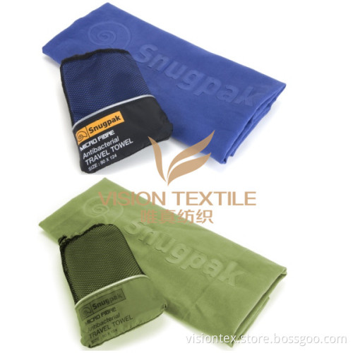 MICROFIBER EMBOSSED TRAVEL TOWEL